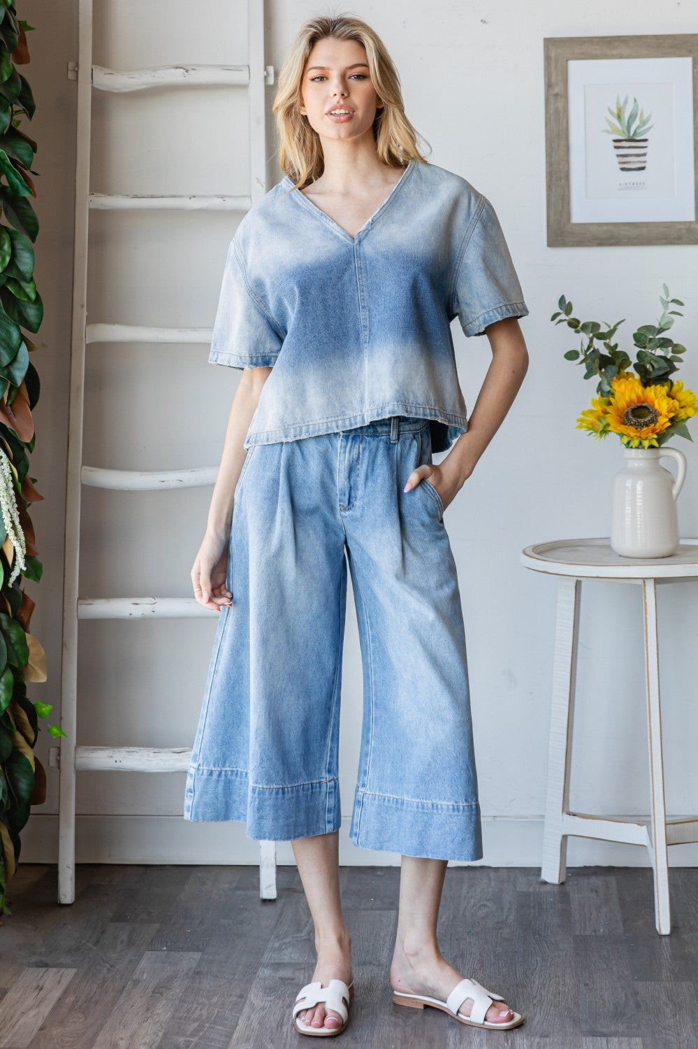 Delanie Denim Top- Medium