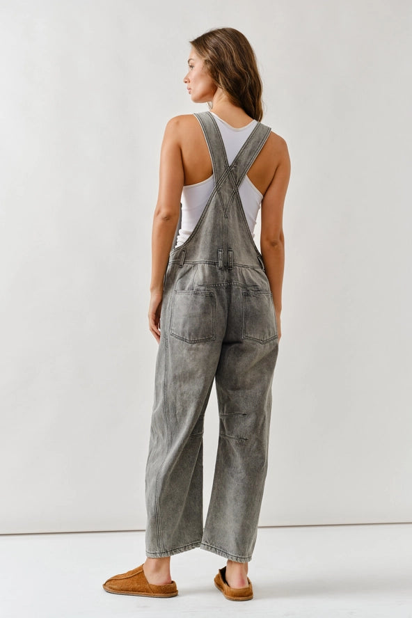 The Saturday Market Overalls- Gray Wash