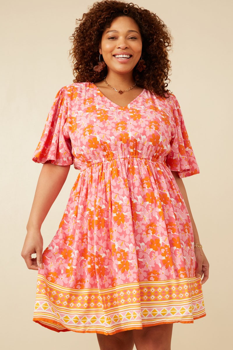Citrus Bloom Sundress- Pink *PLUS*