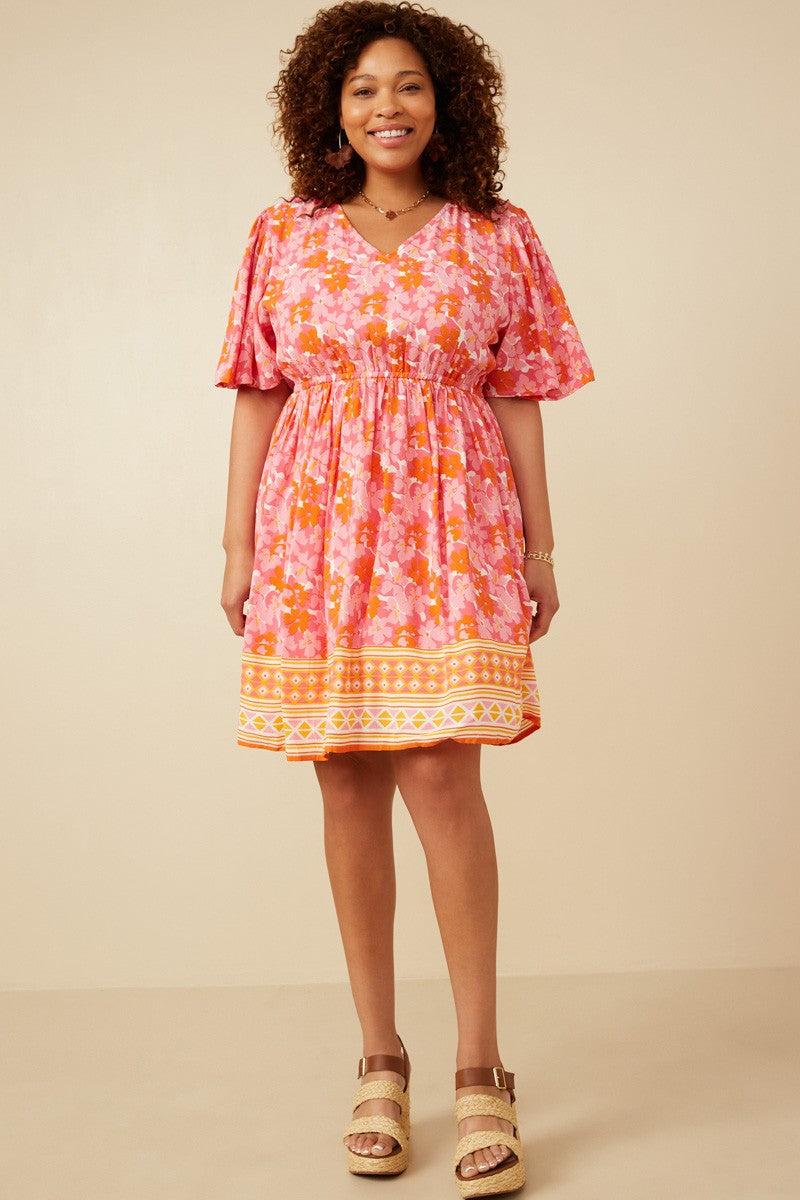 Citrus Bloom Sundress- Pink *PLUS*