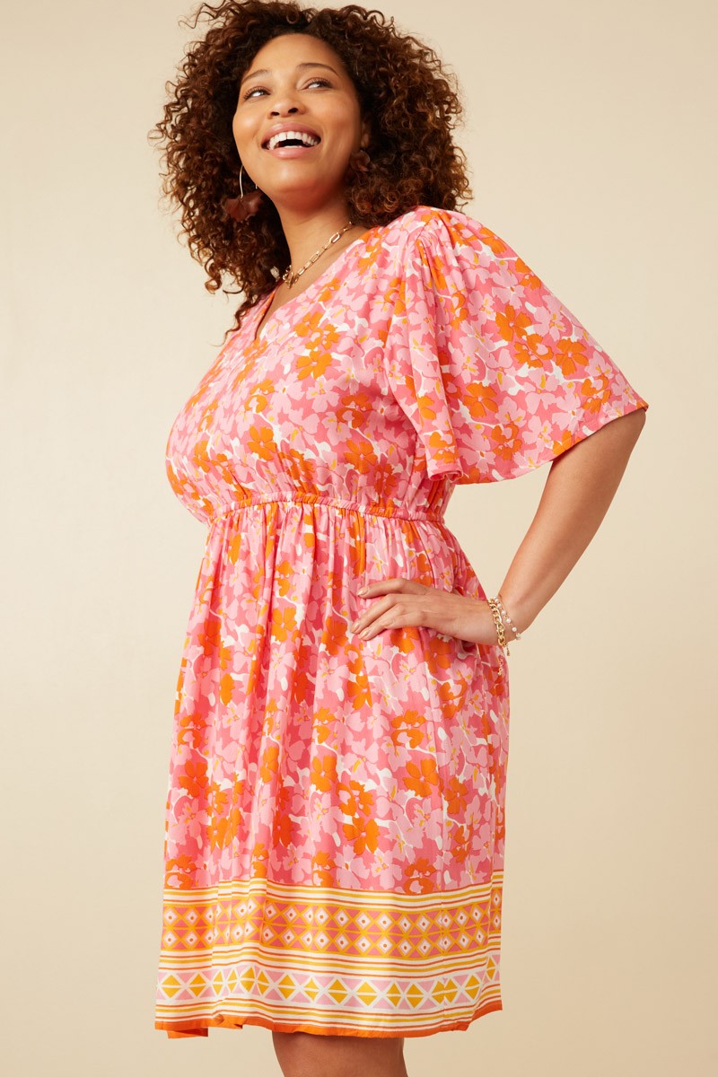 Citrus Bloom Sundress- Pink *PLUS*