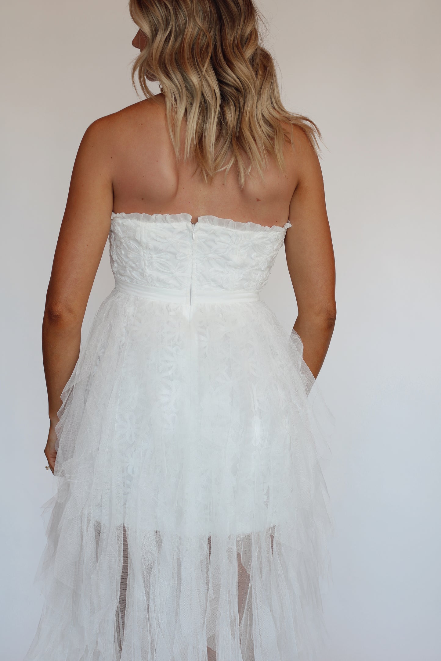 Tulum Tulle Dress- White