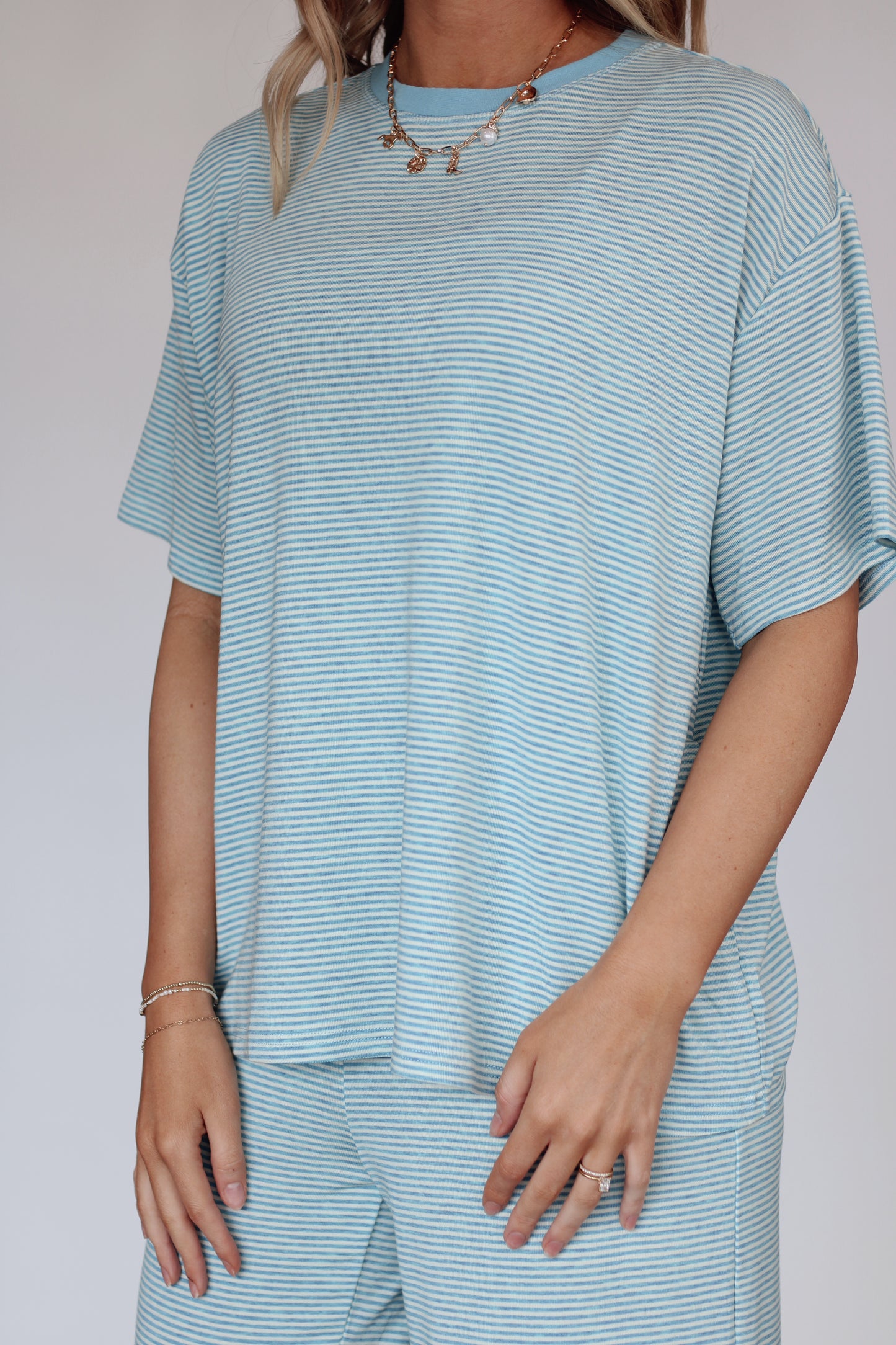 Cloud Nine Stripe Set- Dusty Blue