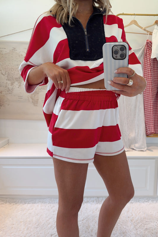 American Girl Lounge Set- Red/Navy