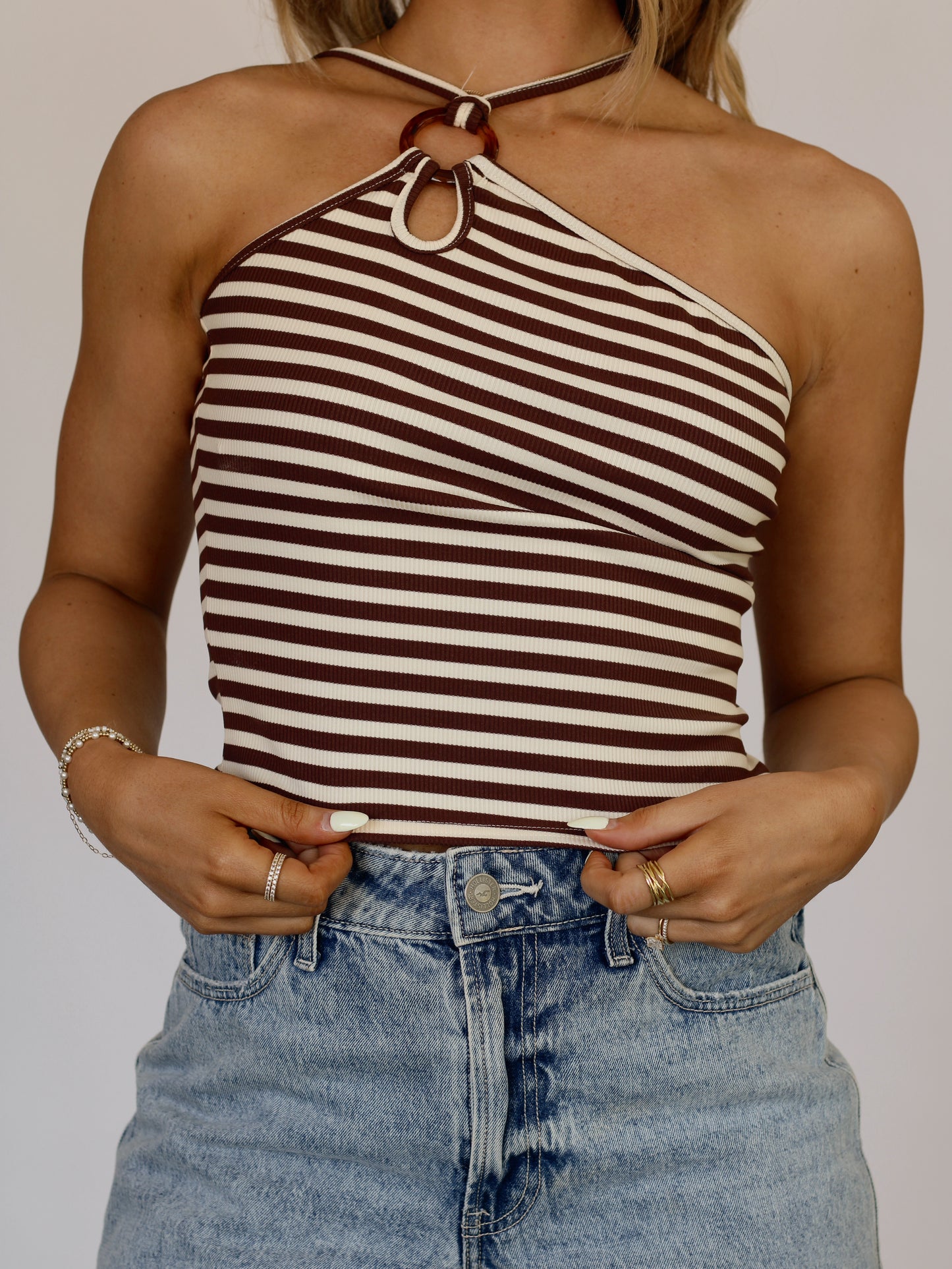 Coconut Coast Cami- Cream/Brown