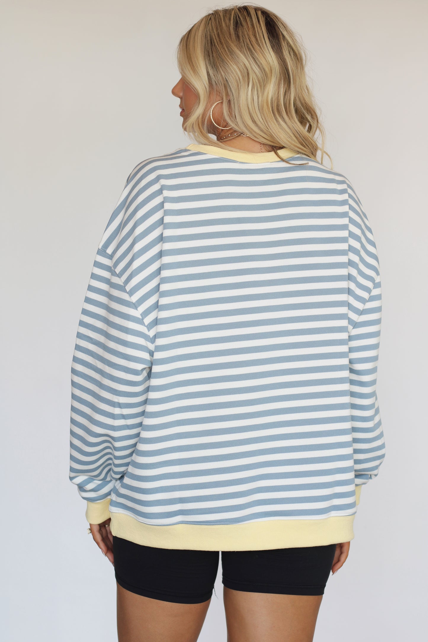 Jet Setter Striped Top- Blue/Yellow
