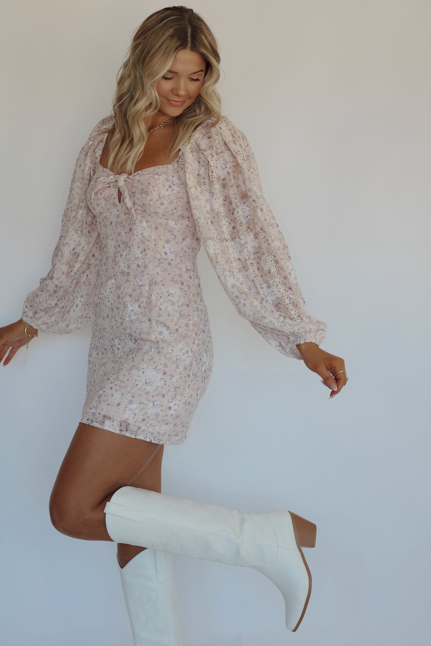 Lover Floral Mini Dress- Pink Multi