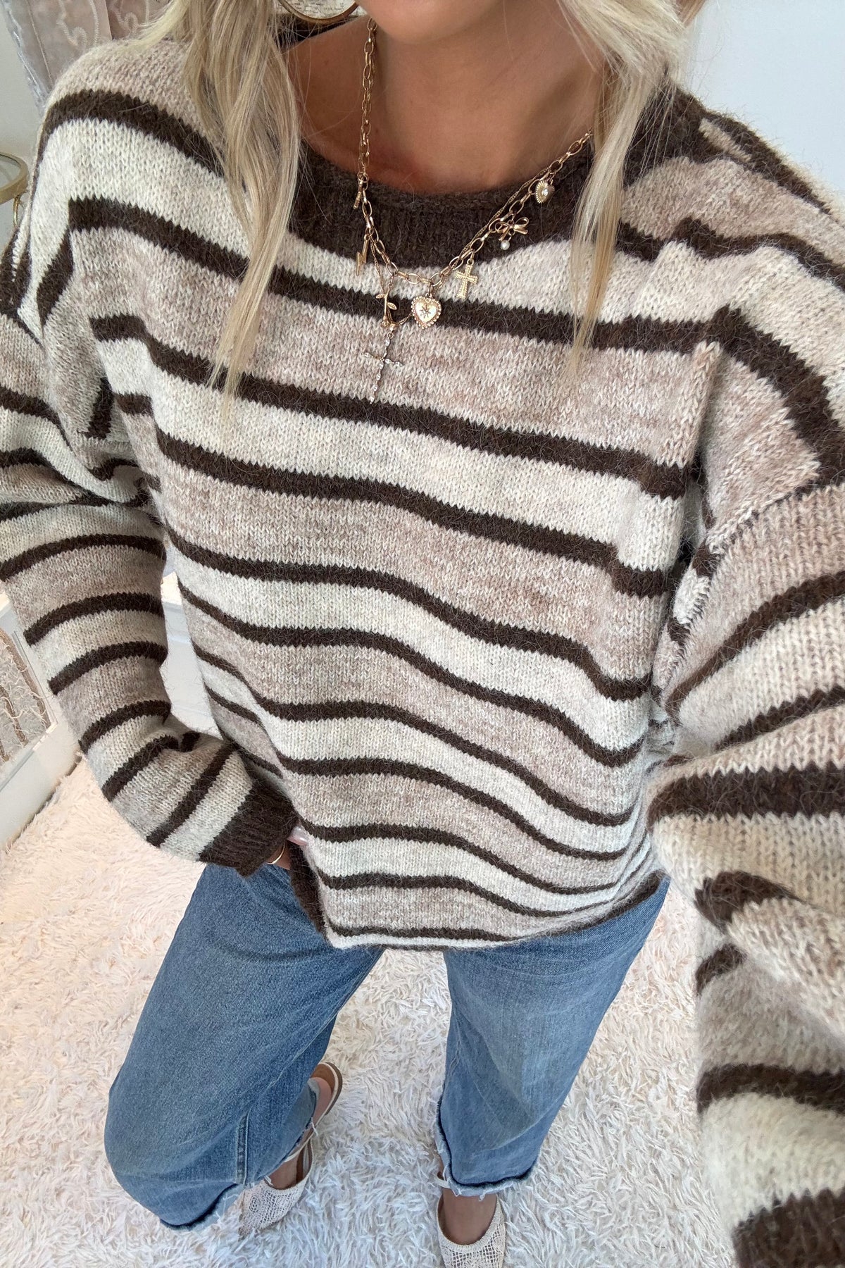 The Nantucket Knit Sweater- Brown