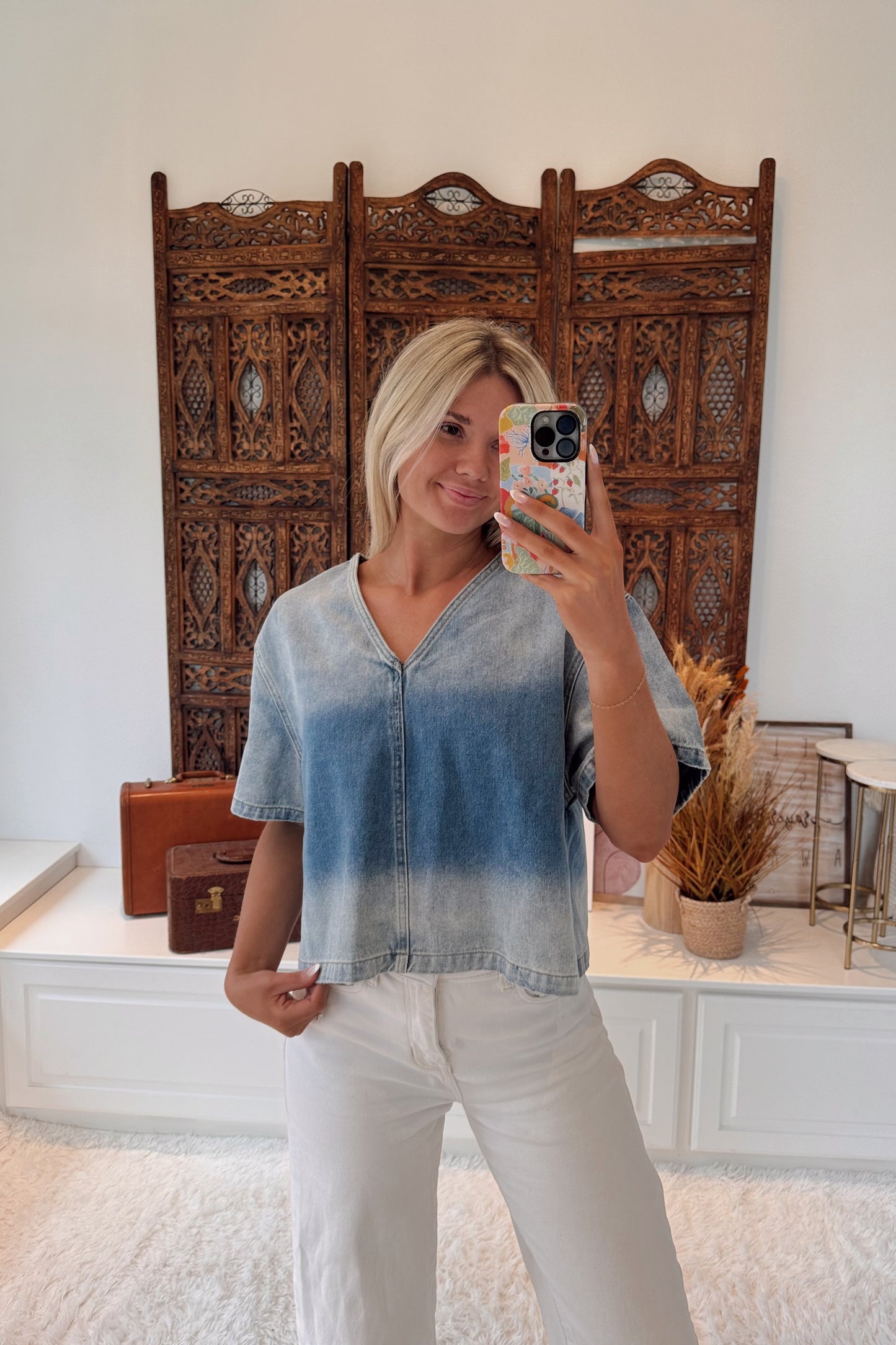 Delanie Denim Top- Medium
