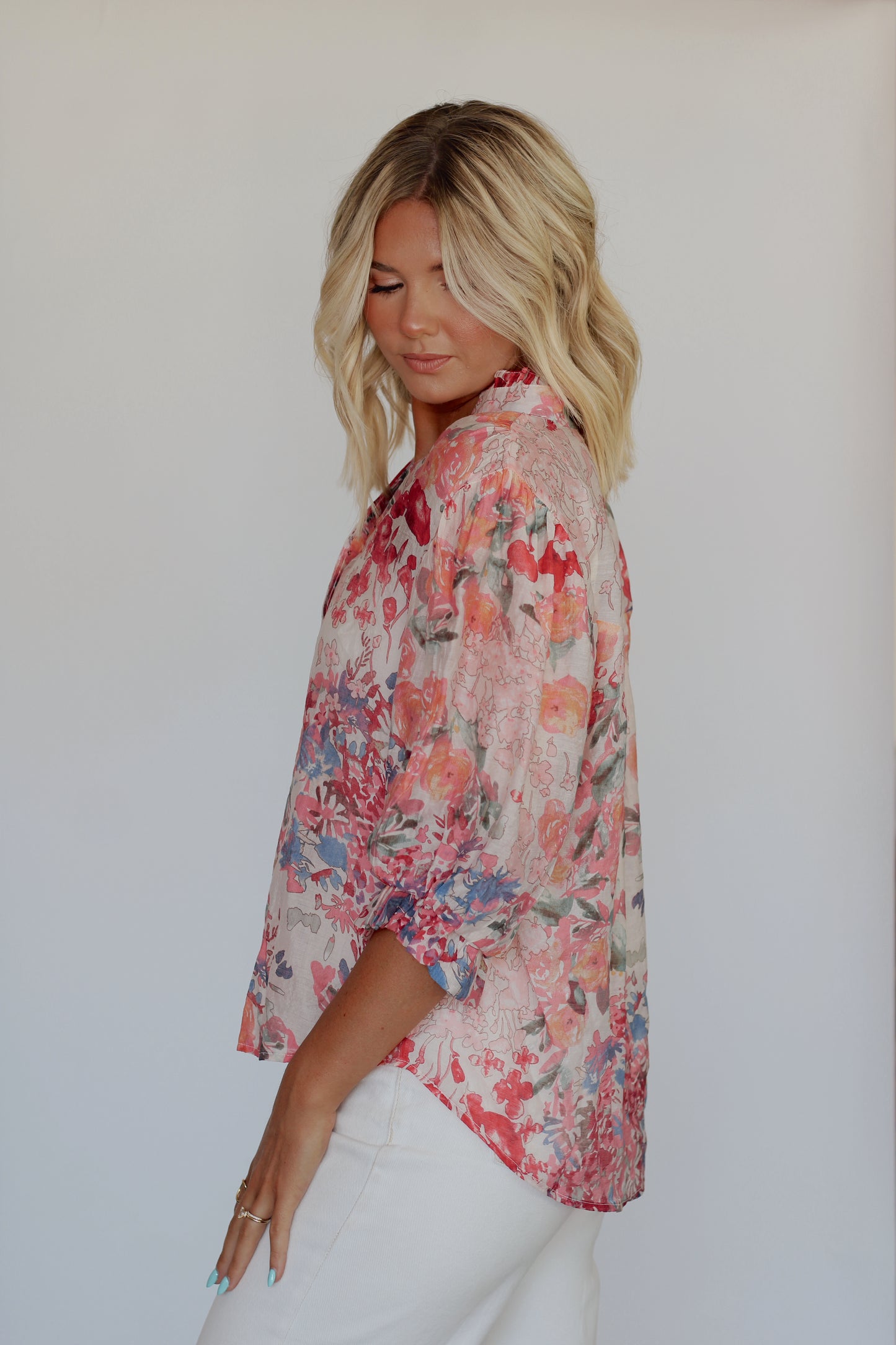 Peony Blouse- Fuchsia