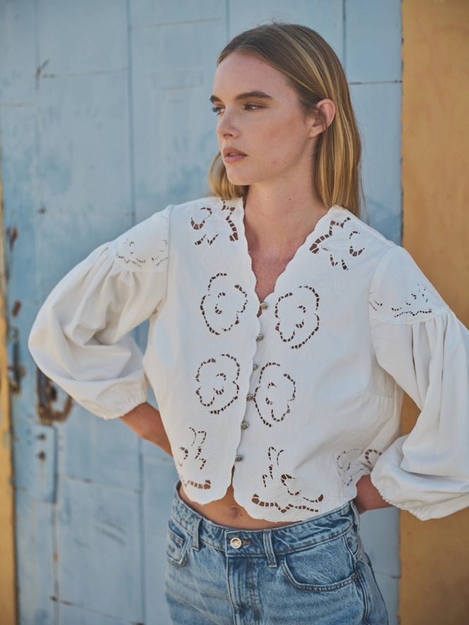 The Brunch Blouse- Off White