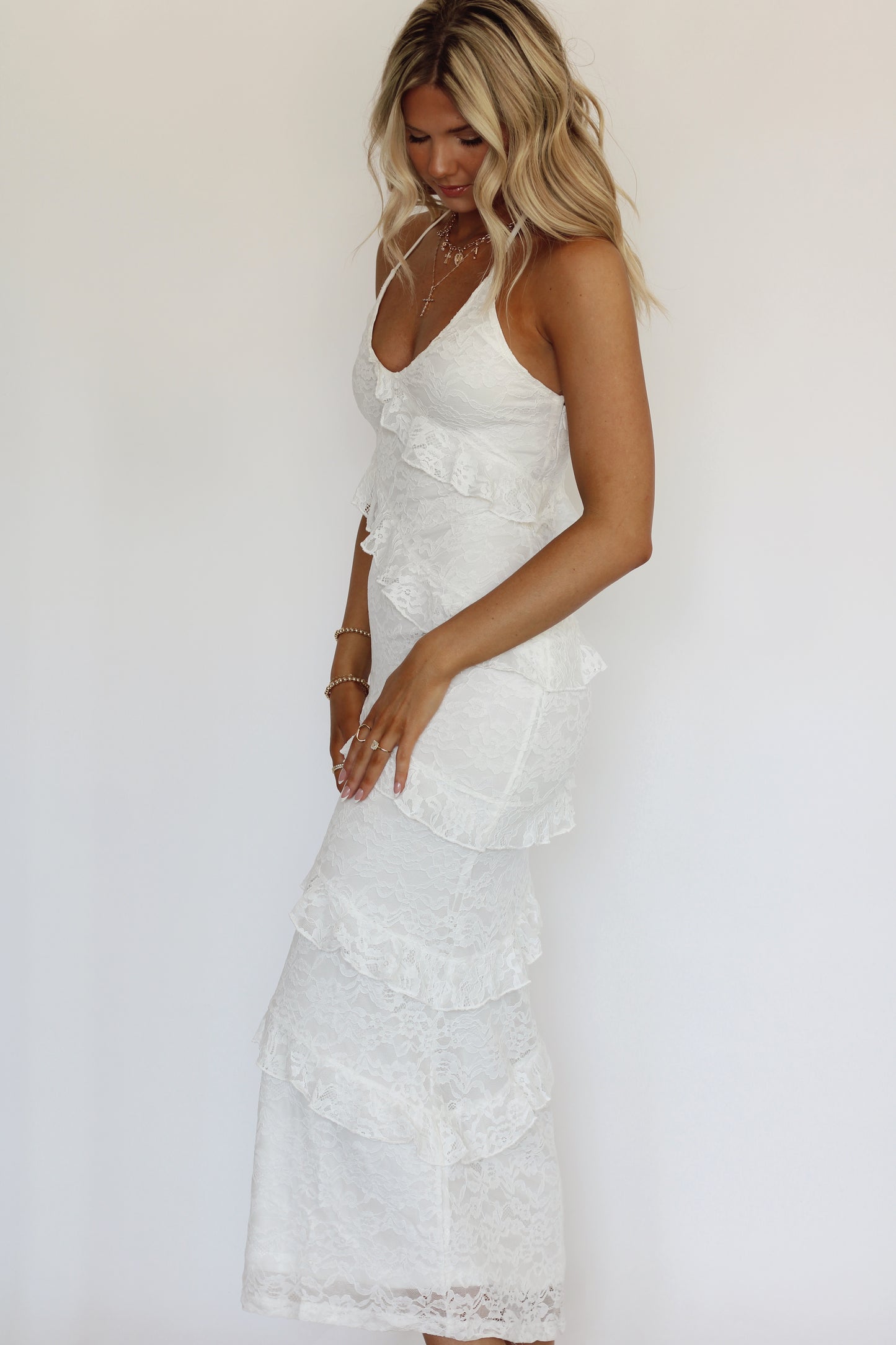Night Before 2.0 Ruffle Dress- White