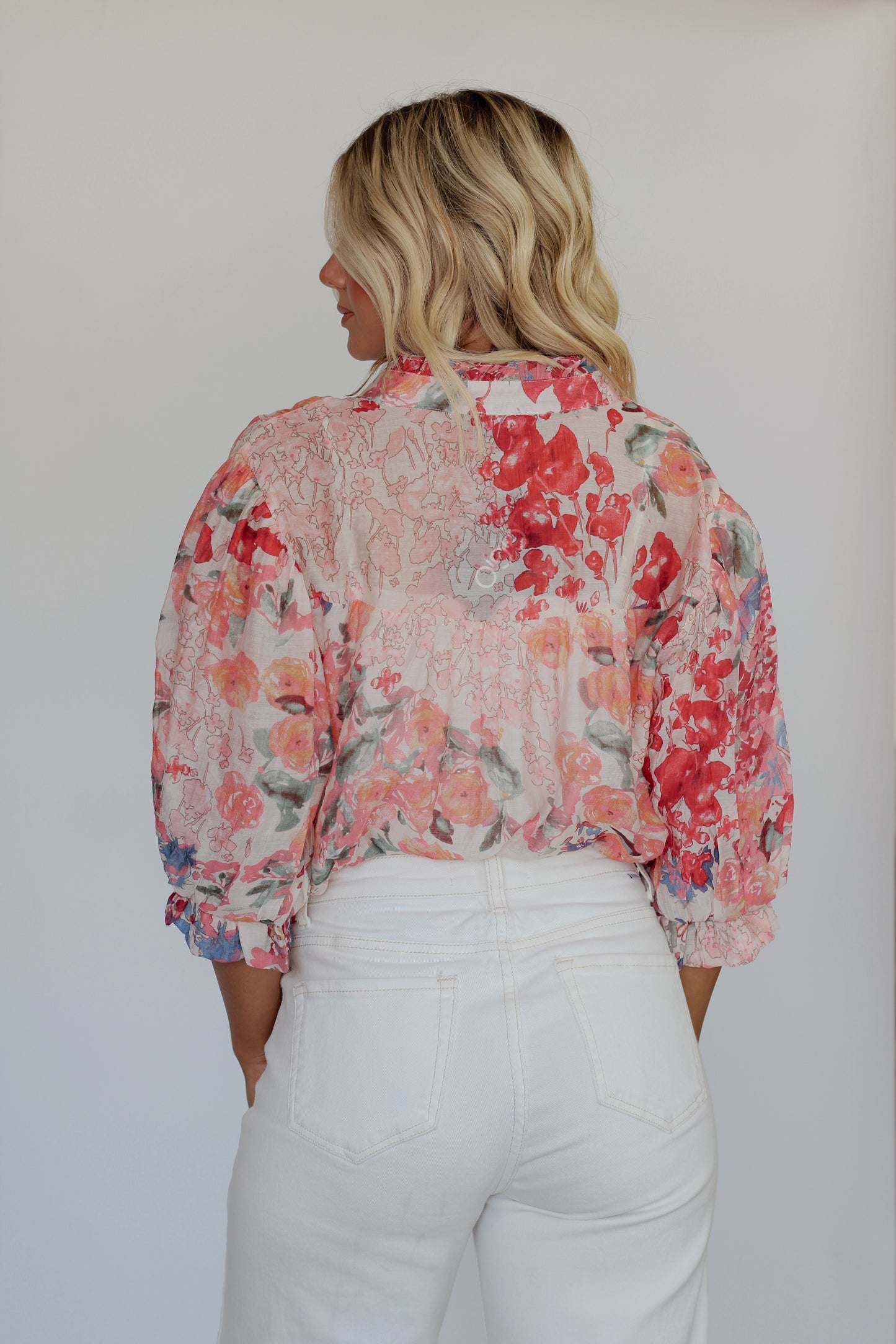 Peony Blouse- Fuchsia