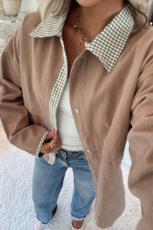 Autumn in Oxford Jacket- Taupe/Olive