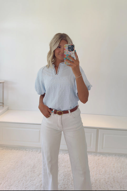 White Sand High Rise Wide Pants- Cream