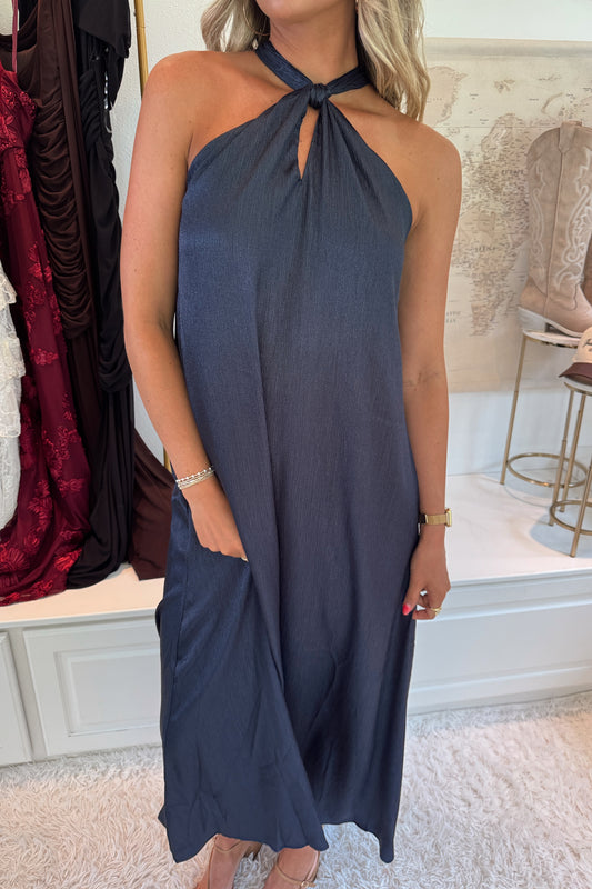 Midnight in Florence Maxi Dress- Navy