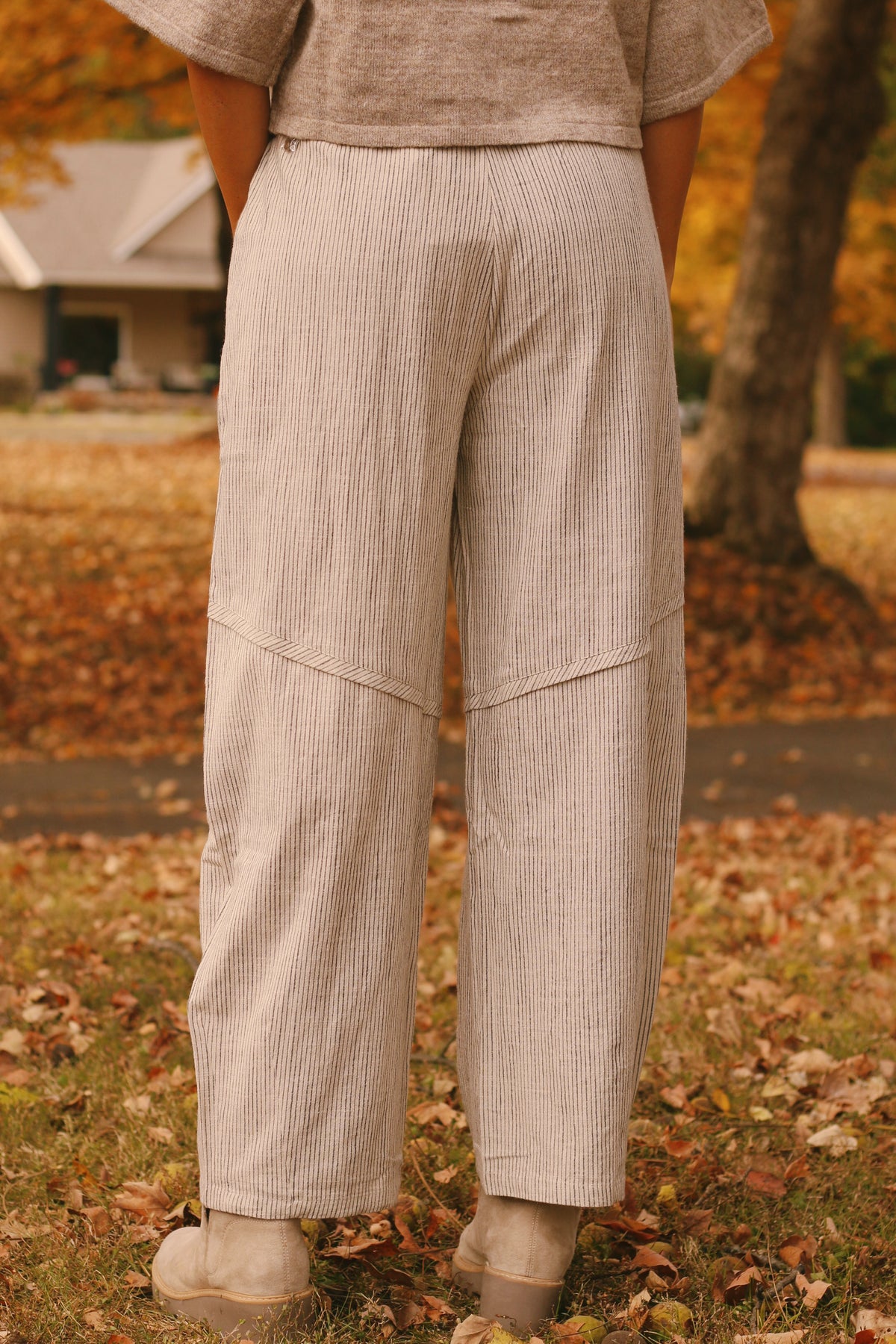 The Brooklyn Barrel Pants- Natural