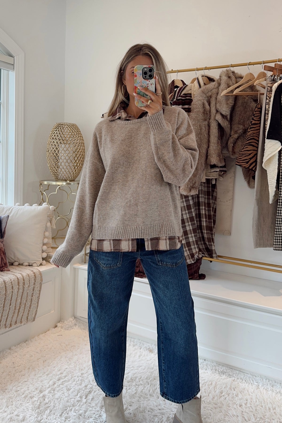 The Rebekah Semi Barrel Jean- Denim