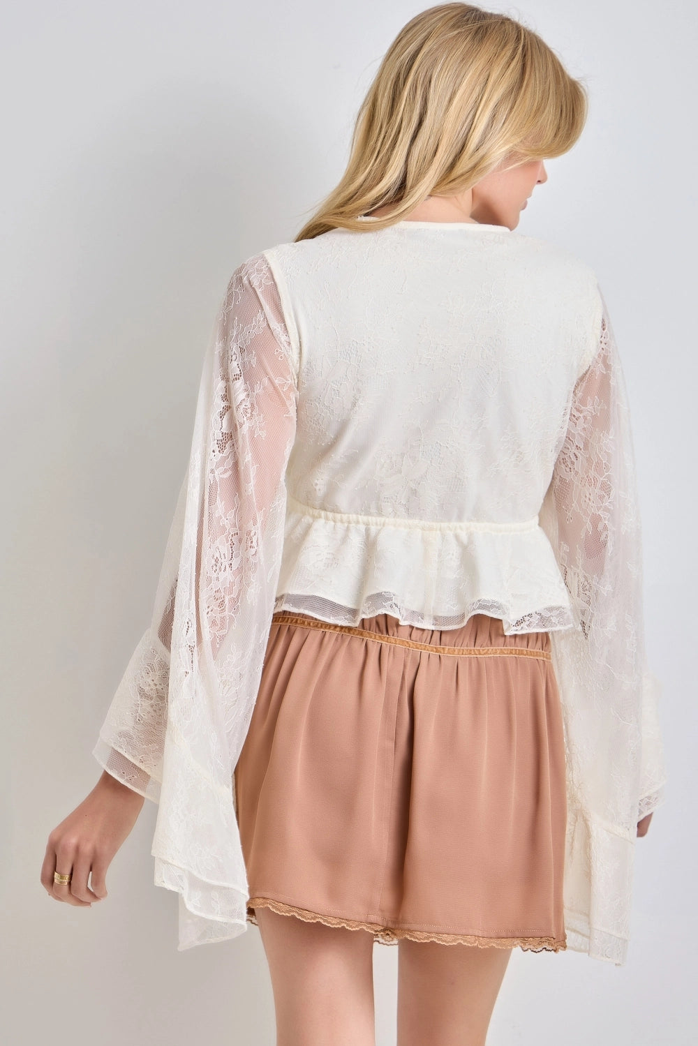 Georgia Lace Top- Ivory