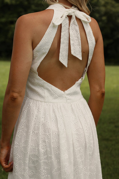 The Ever After Eyelet Dress- White