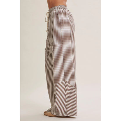 The Camden Stripe Pants- Mocha
