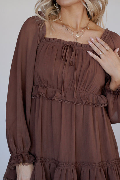 Mocha Muse Mini Dress- Mocha