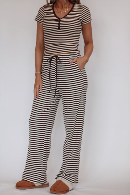 Horizon Stripe Set- Chocolate