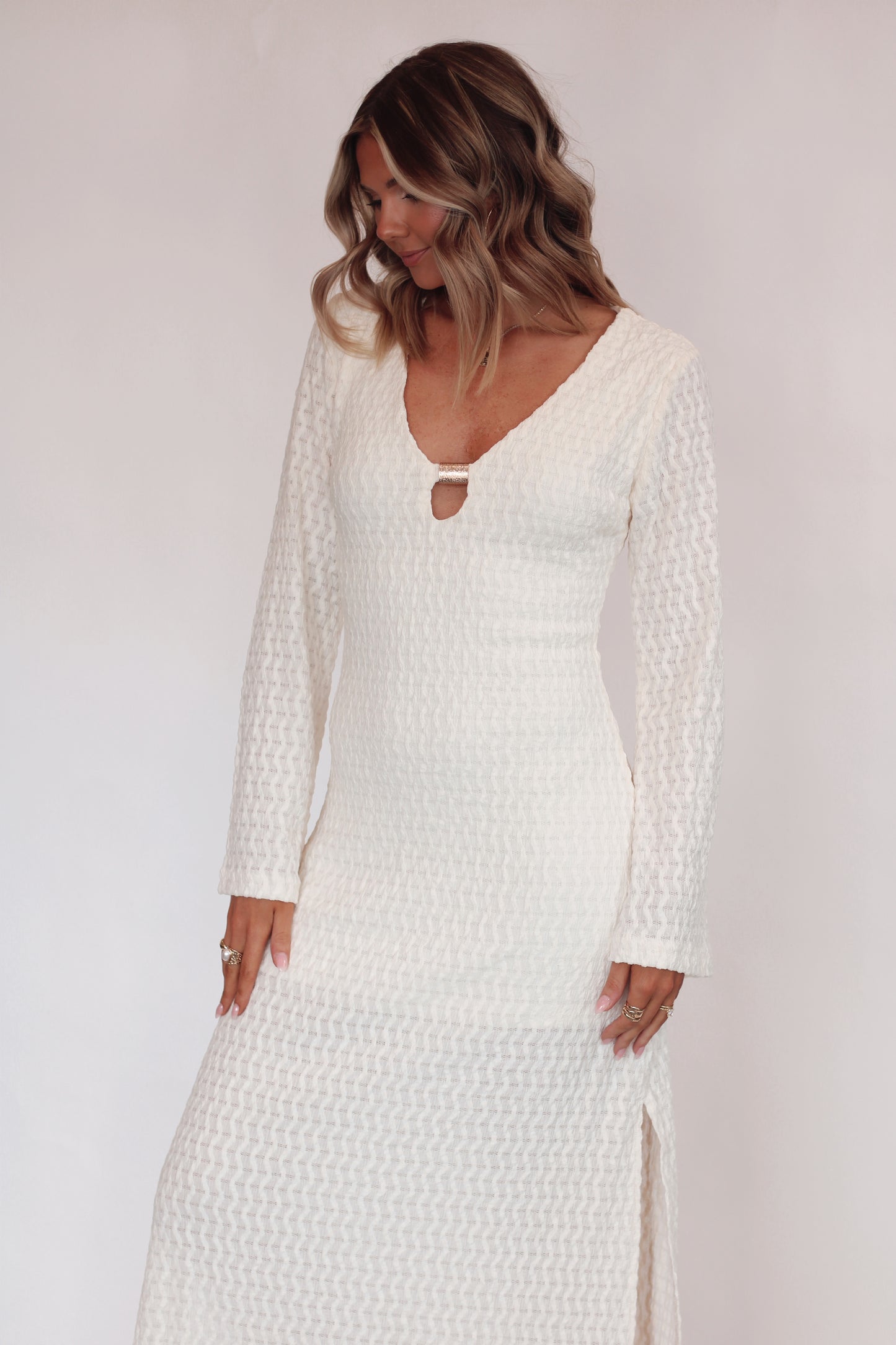 Marble Shore Maxi Dress- Ivory