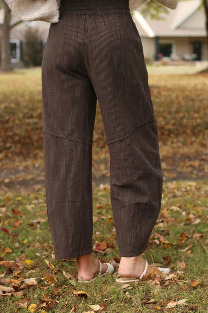 The Brooklyn Barrel Pants- Brown
