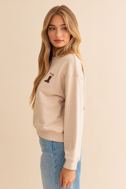 HOWDY Sweatshirt- Taupe