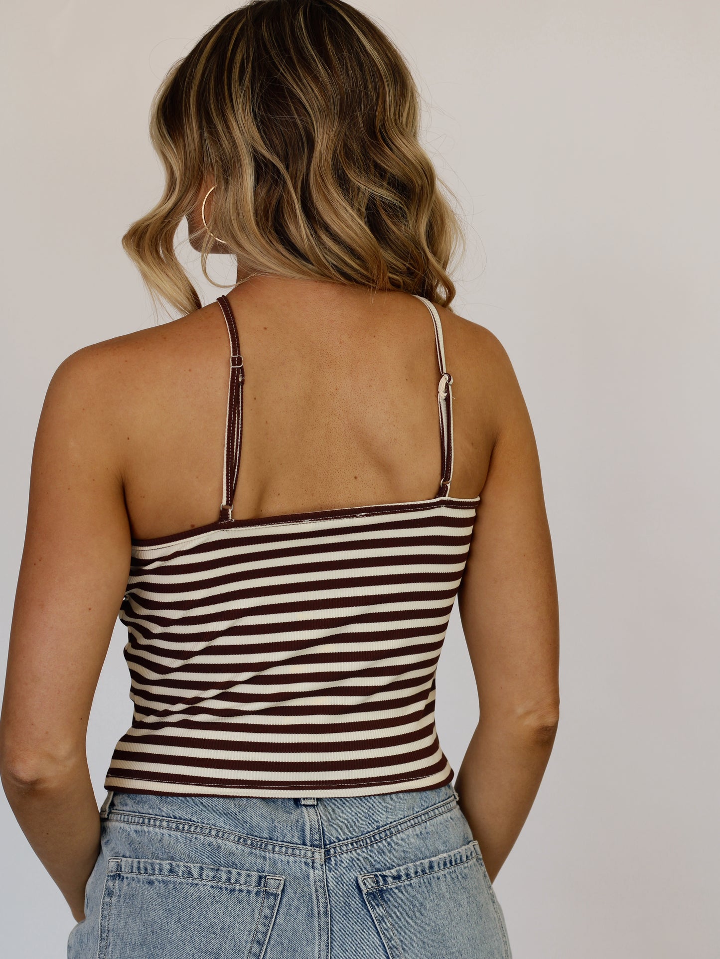 Coconut Coast Cami- Cream/Brown