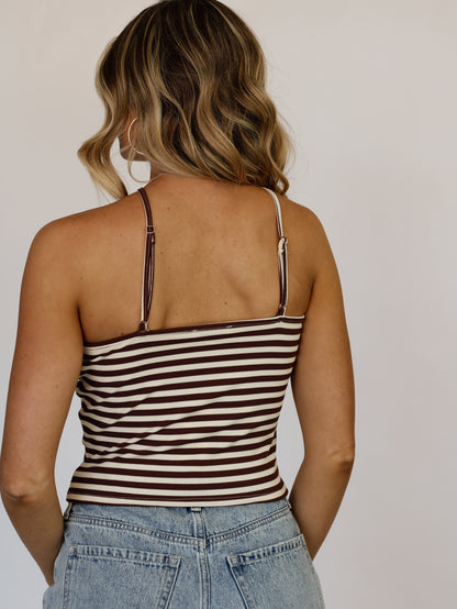 Coconut Coast Cami- Cream/Brown