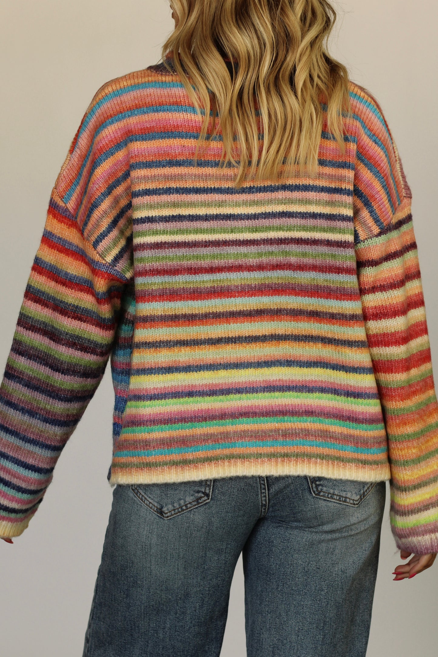 Miss Rebekah Rainbow Cardigan- Sky Purple
