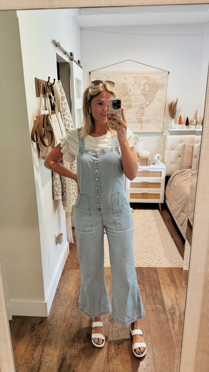 All American Overalls- Medium Denim