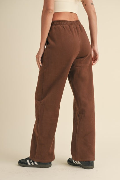 Southwest Wide Leg Sweatpants - Chocolate