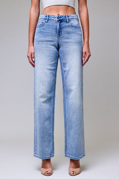 Riley Mid Rise Dad Jeans- Light
