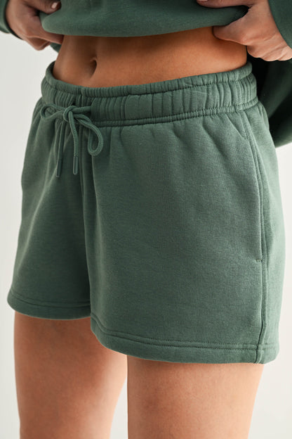 Wander Sweat Shorts- Eldergreen