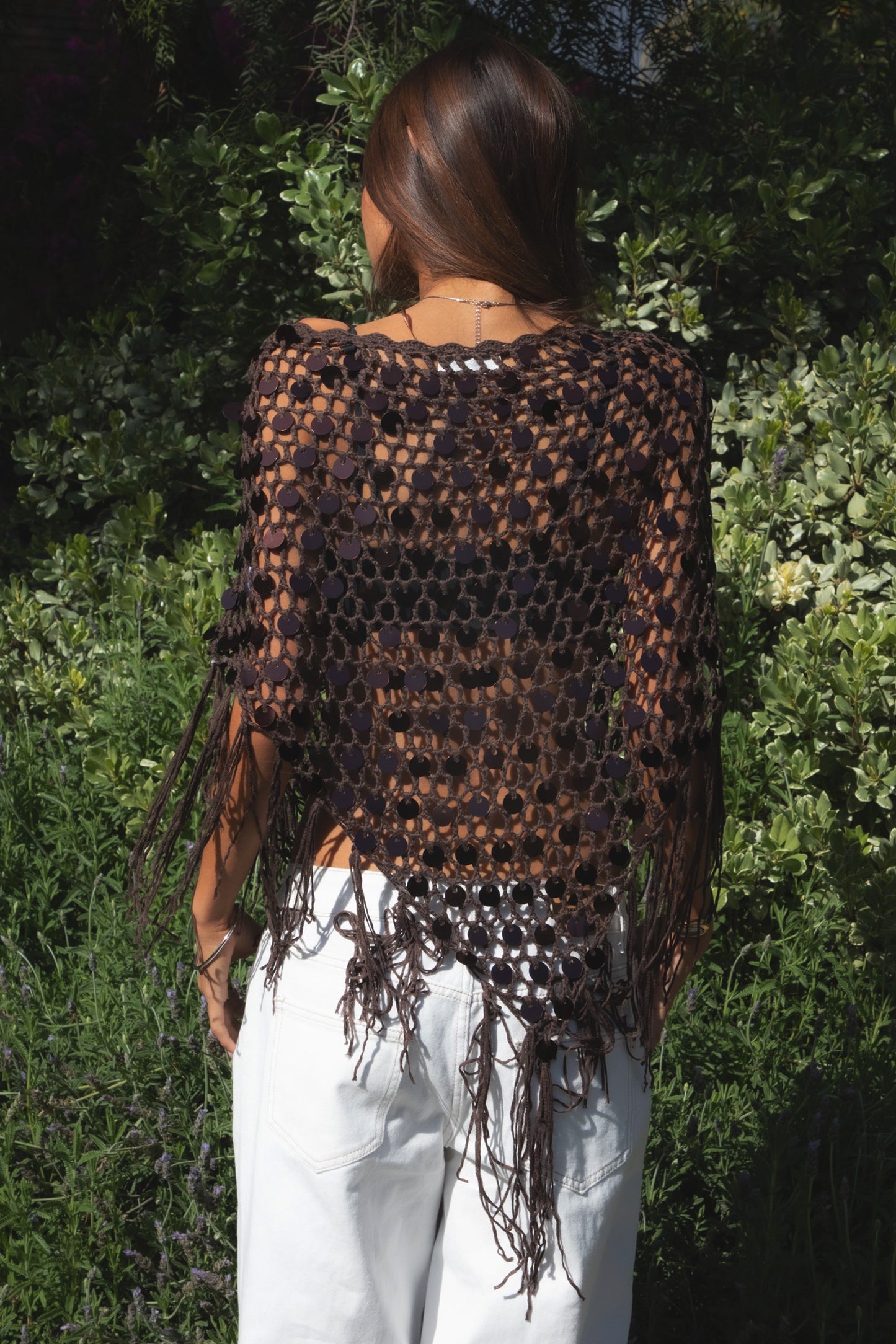 Copper Glow Poncho- Brown