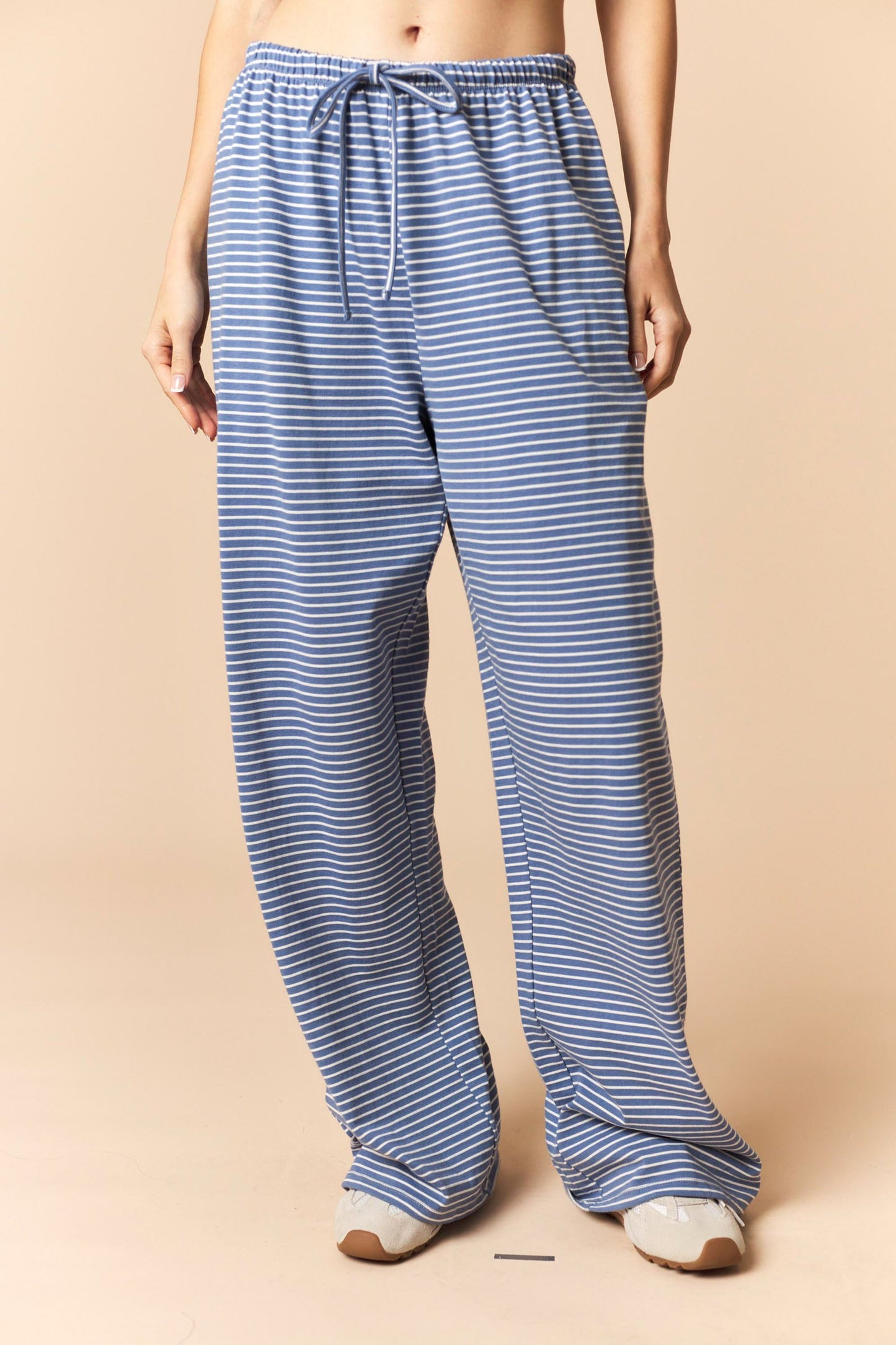 Let's Wander Stripe Set- Dusty Blue