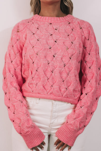 Be Mine Bow Sweater- Pink