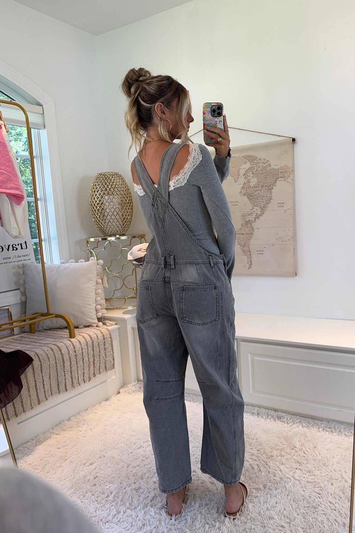 The Saturday Market Overalls- Gray Wash
