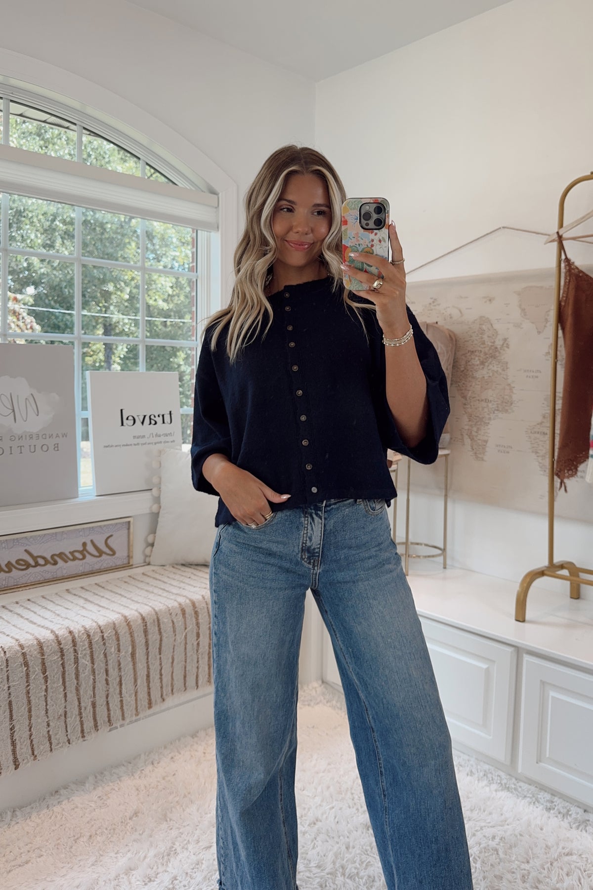 Sunday in SoHo Cardigan- Navy