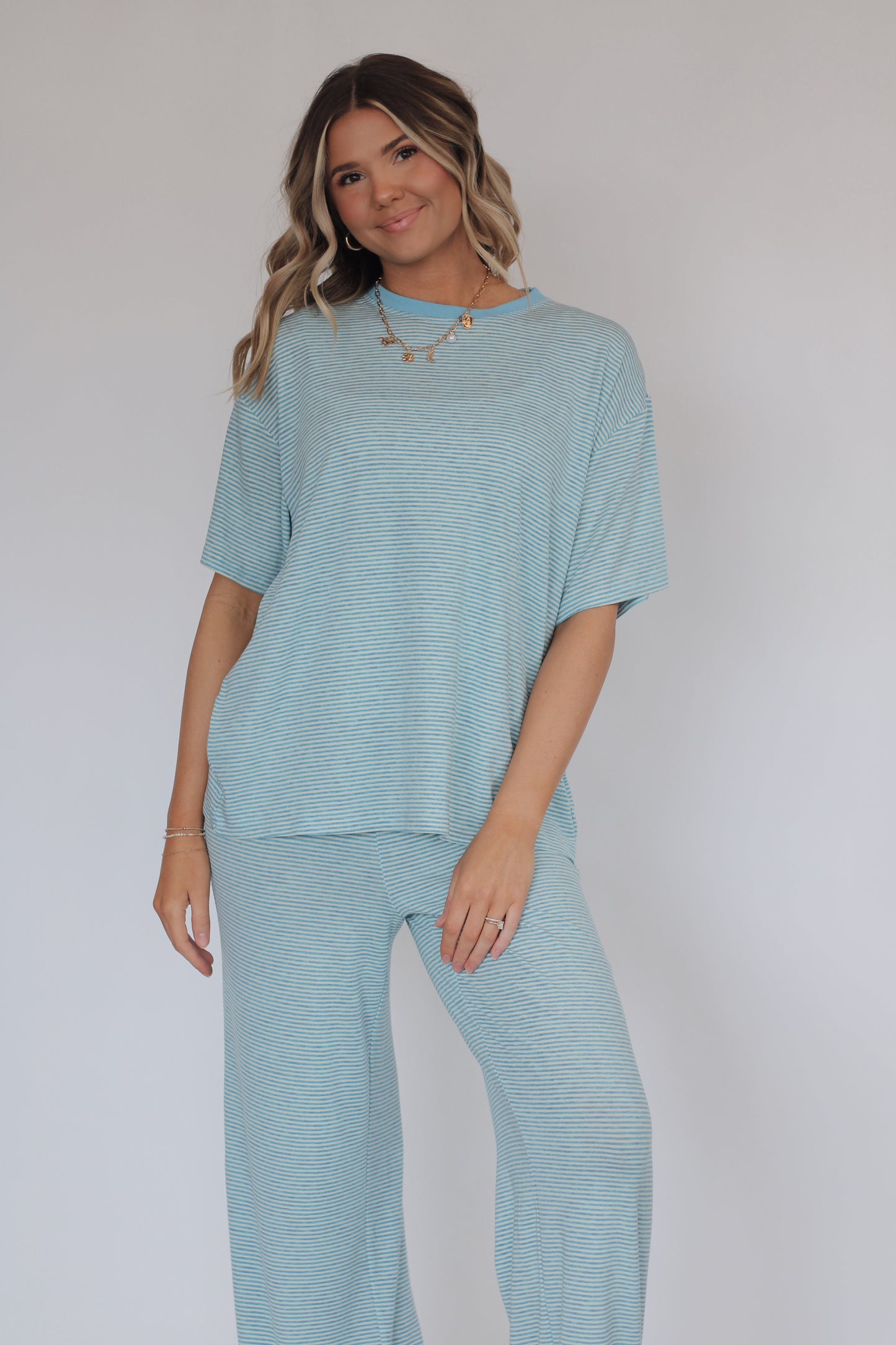 Cloud Nine Stripe Set- Dusty Blue