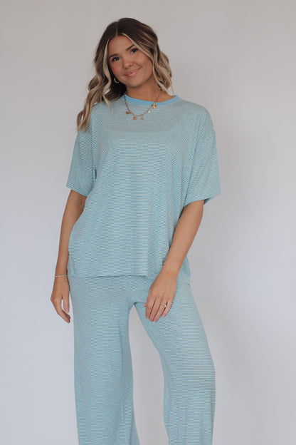 Cloud Nine Stripe Set- Dusty Blue