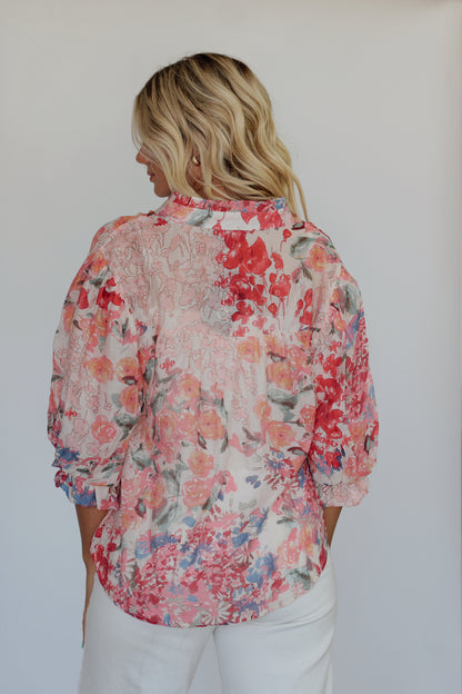 Peony Blouse- Fuchsia