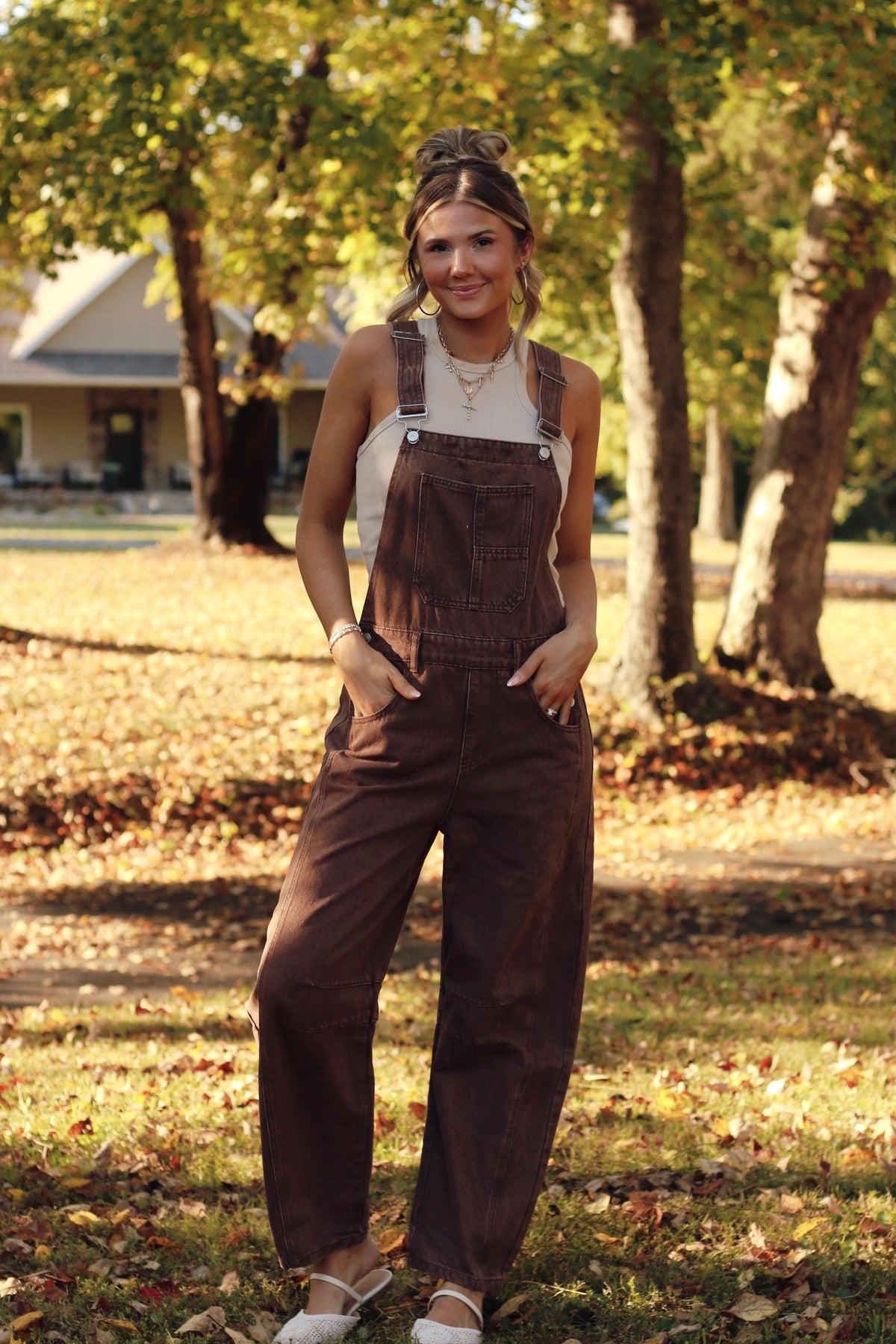 The Saturday Market Overalls- Brown