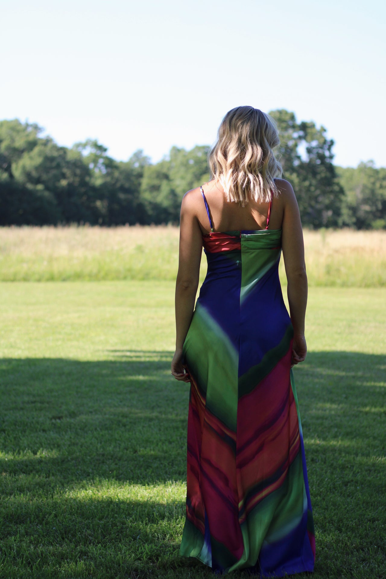 Tropics Rainbow Slip Maxi Dress- Multi