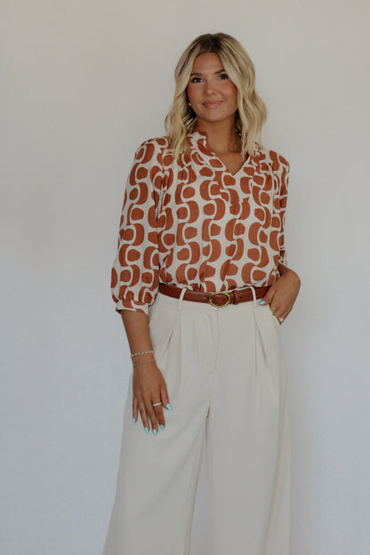 Essential Pleated Wide Leg Trousers- Beige