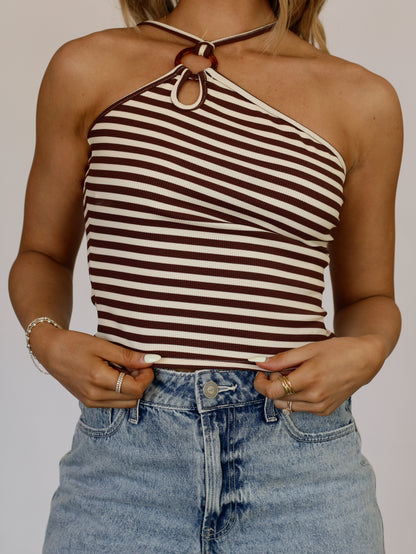 Coconut Coast Cami- Cream/Brown