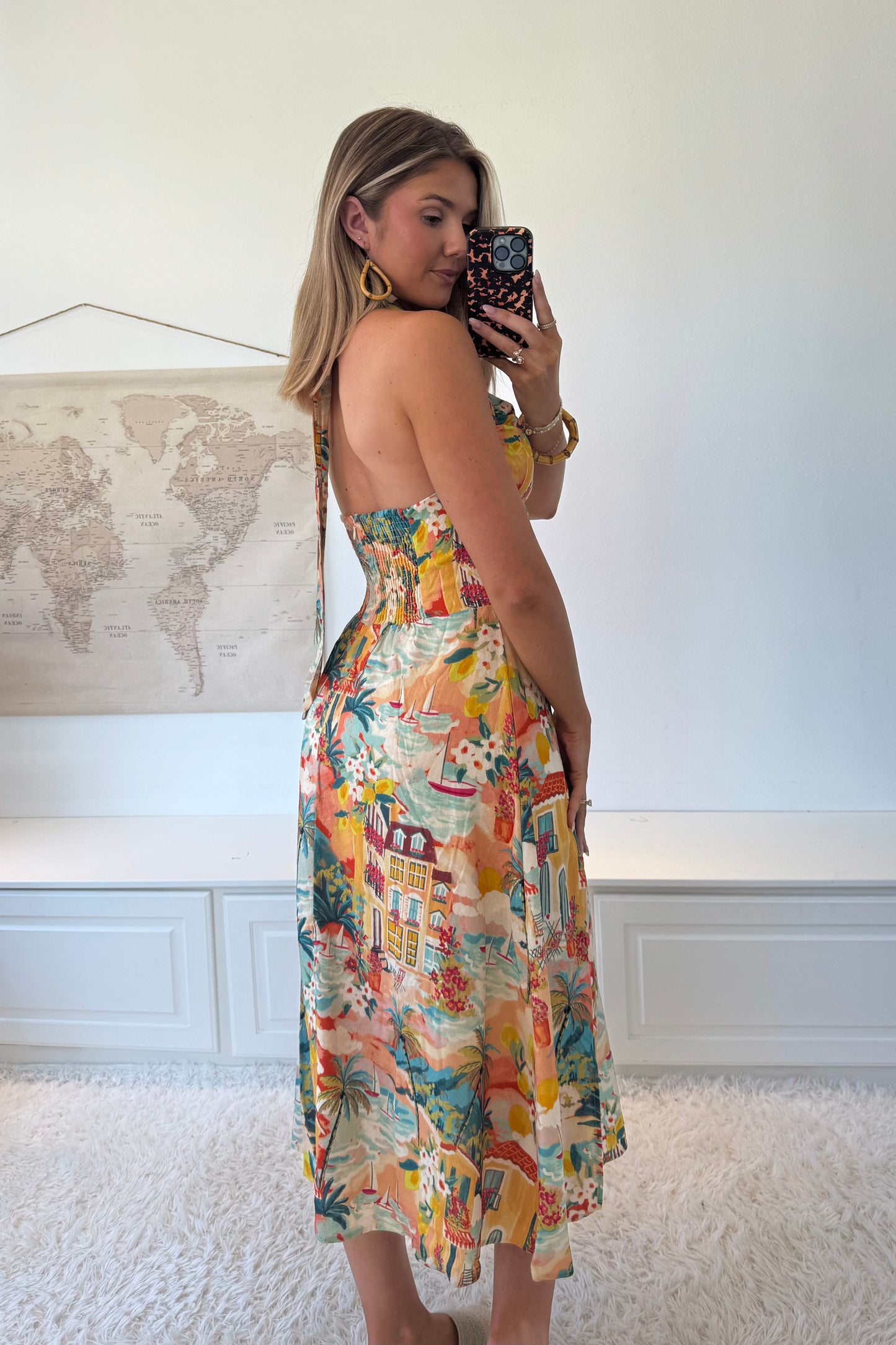 Timeless Tropics Midi Dress- Sunset Isle